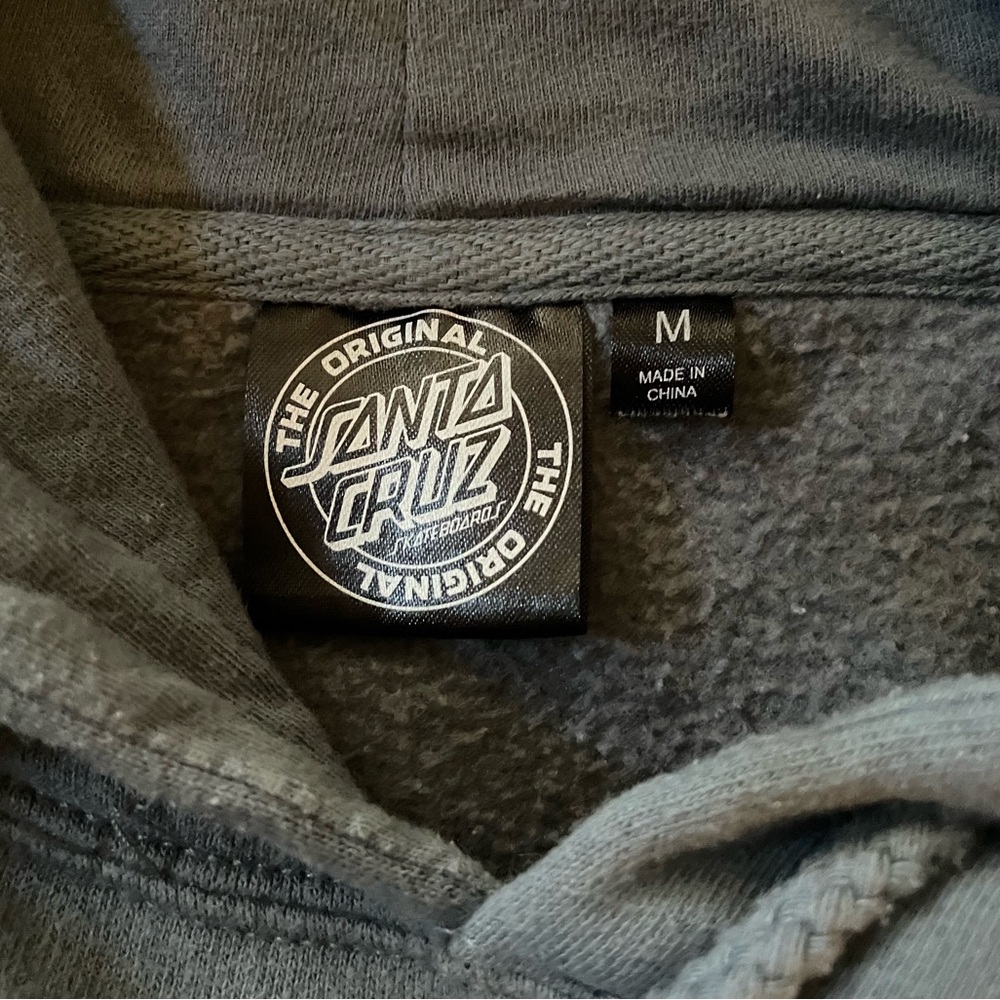 Santa Cruz Gray Skate Hoodie - Size M - Picture 6 of 10